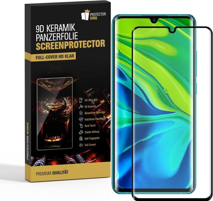 Produktbild Protectorking 2x Ceramic-Glass Full Cover HD Klar (2 Stück, Xiaomi Mi Note 10)