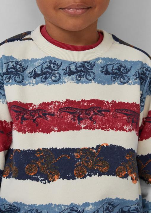 Produktbild s.Oliver Sweatshirt Sweatshirt aus Baumwollmix mit All-over-Print (140)