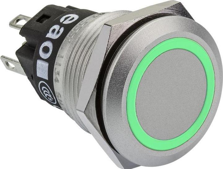 Produktbild EAO Switch 19mm aluminium 12V Green LED
