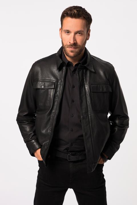 Actual product image JP1880 Leather jacket, leather, lamb nappa, multiple pockets (4XL)