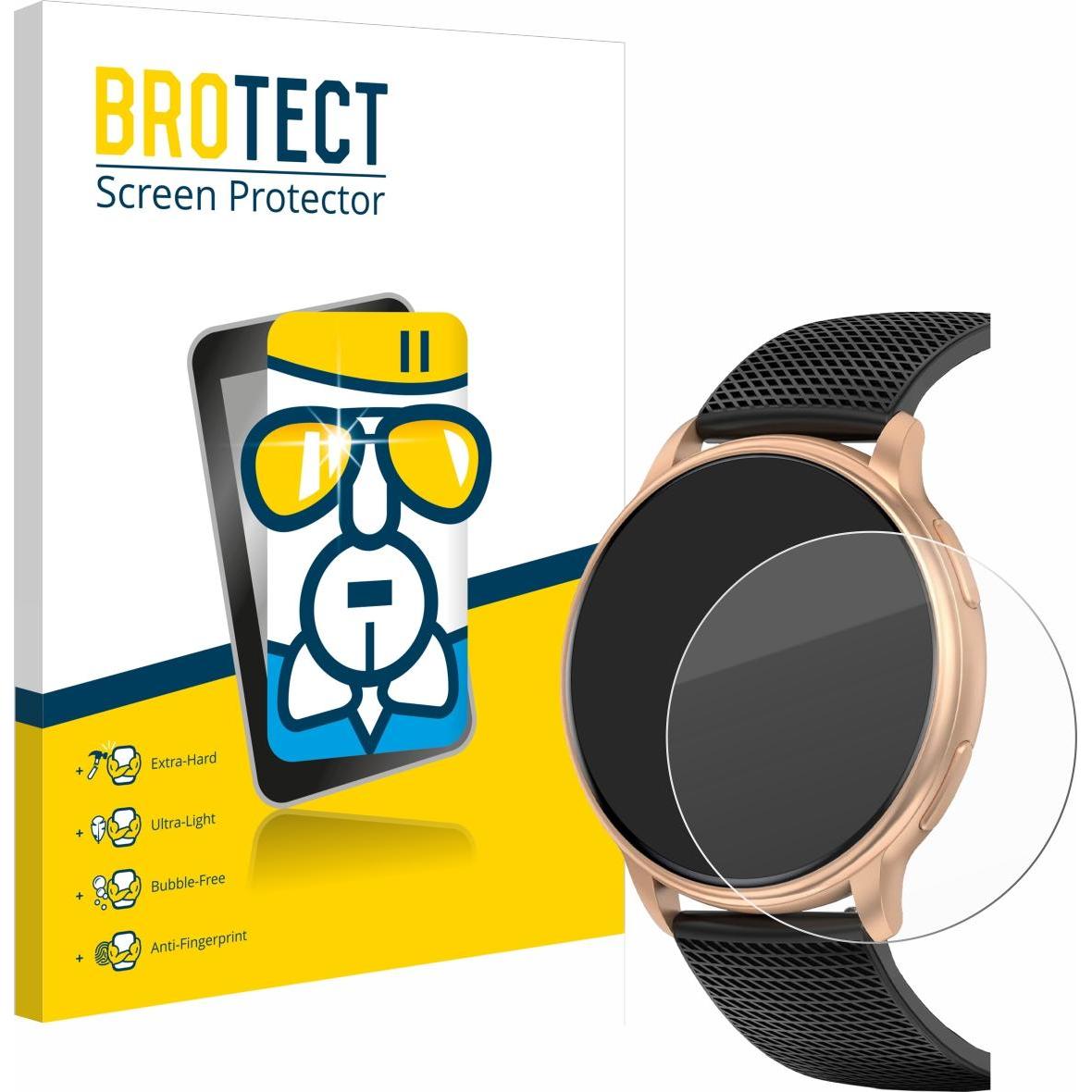 BROTECT Schutzglas Schutzfolie Displayschutz Display Schutz Glas Panzer Folie klar, Smartwatch Schutzfolie, Transparent