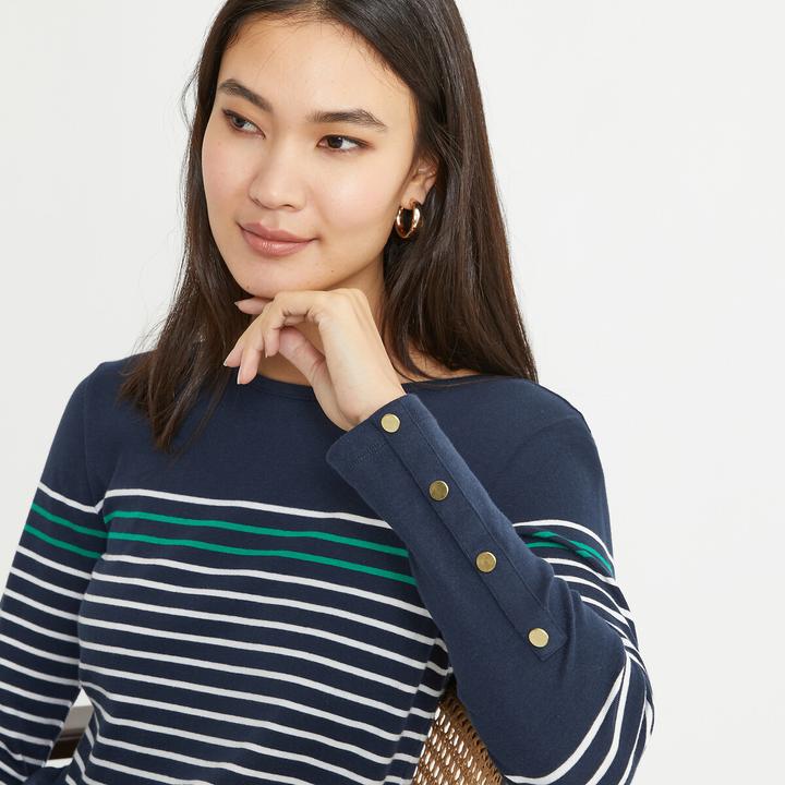 Produktbild Anne Weyburn Gestreiftes Rundhals-Shirt mit langen Ärmeln (36, 38)