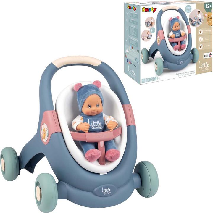 Actual product image Smoby 3-in-1 baby walker doll's pram