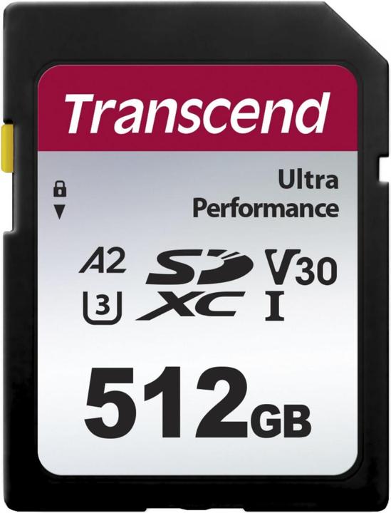 Transcend SD Card SDXC SDC340S 160/90 MB/s (512 GB, SDXC, U3, UHS-I)