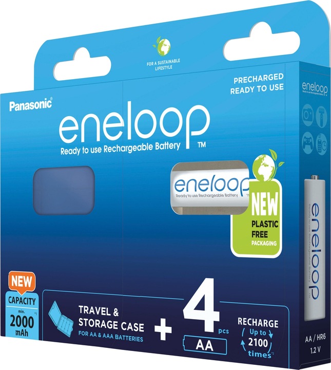 Produktbild Panasonic eneloop & Box (4 Stk., AA, 2000 mAh)