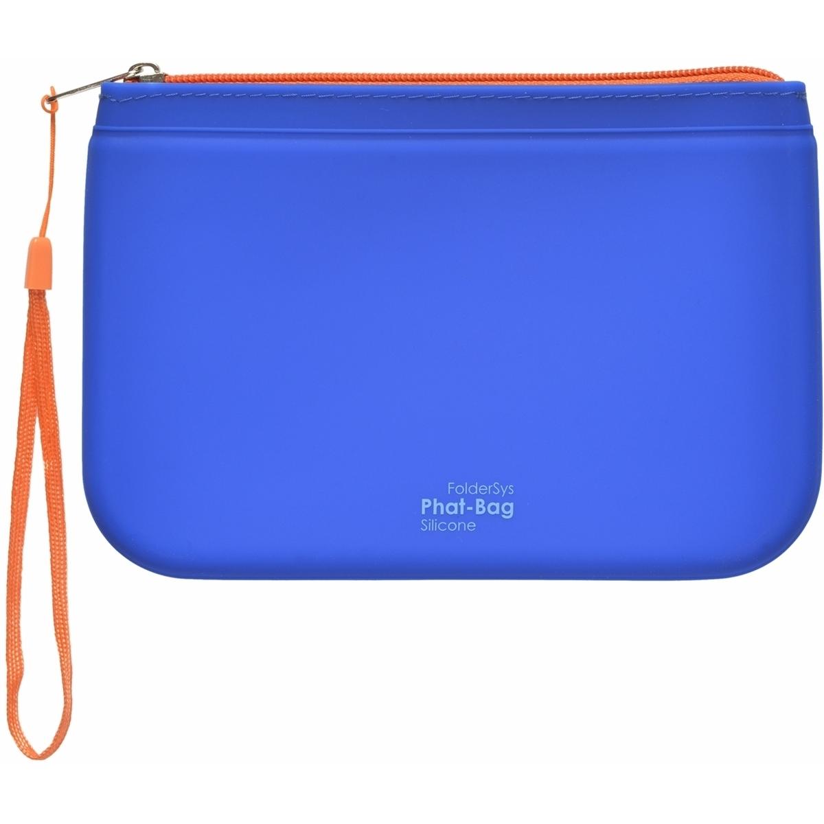 Thumbnail - Foldersys, Mappe, Reissverschlussbeutel PHAT BAG A6 blau/orange 1,2 mm (A6, 1 x)