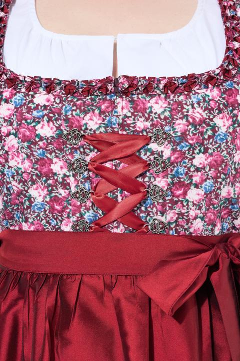 Produktbild Ulla Popken Midi-Dirndl, Schnürung, Carré-Ausschnitt, ärmellos (46)