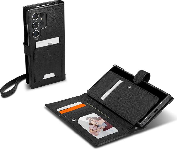 Produktbild Spigen Wallet "S" S928 czarny/black ACS07308 (Samsung Galaxy S24 Ultra)