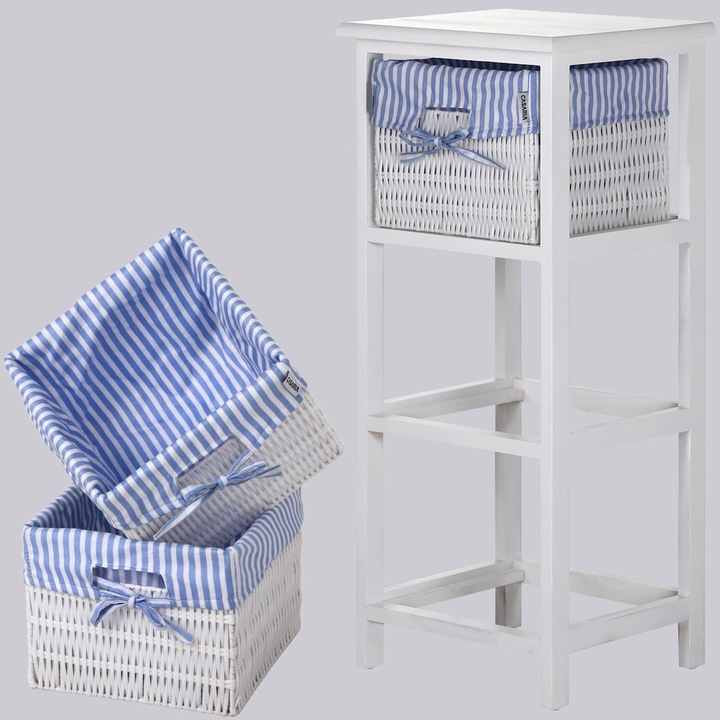 Actual product image Casaria Floor standing shelf with baskets (71 x 31 x 28 cm)