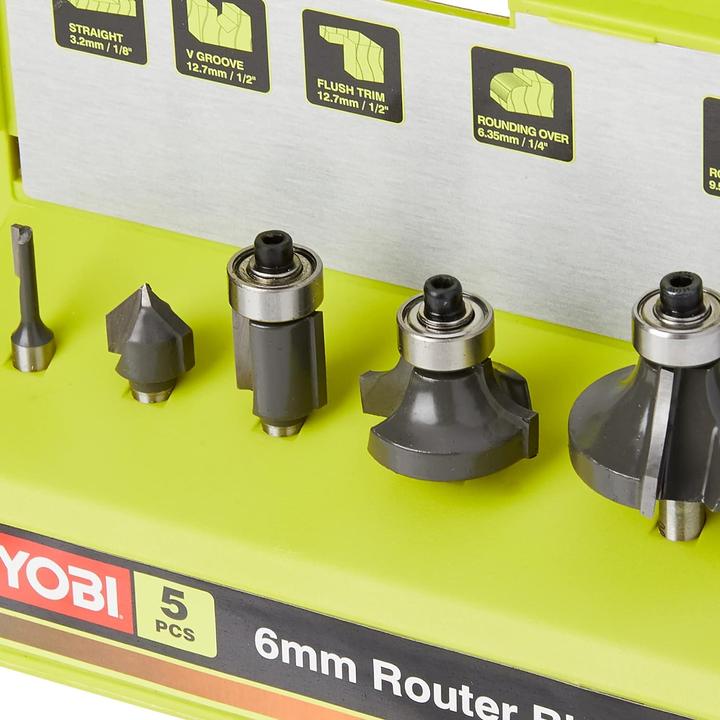 Actual product image Ryobi Milling cutter set 5 pieces, 5132003828