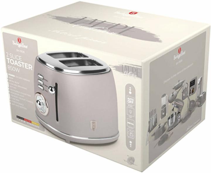 Actual product image BerlingerHaus Design toaster with 6 toasting levels, taupe