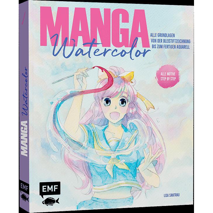 Thumbnail - Manga Watercolor – Alle Grundlagen von der Bleistiftzeichnung bis zum fertigen Aquarell, Ratgeber von Lisa Santrau