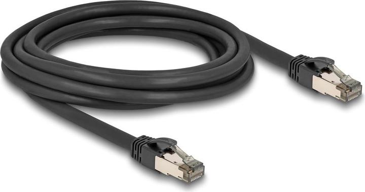 Actual product image Delock RJ45 network cable Cat.6A U/FTP ultra flexible with inner metal jacket 3 m black (U/FTP, CAT6a, 3 m)