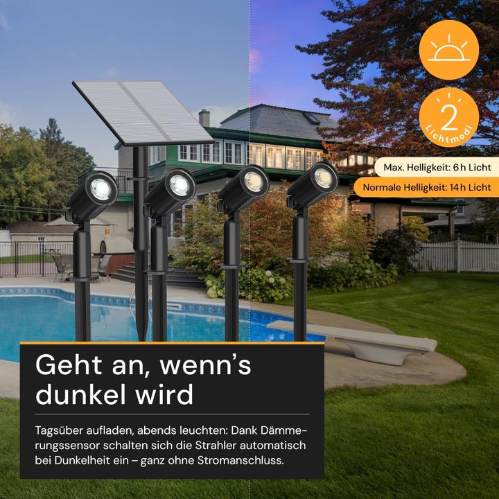 Image du produit Enovalite Solar LED-Gartenstrahler (90 lm, IP54)