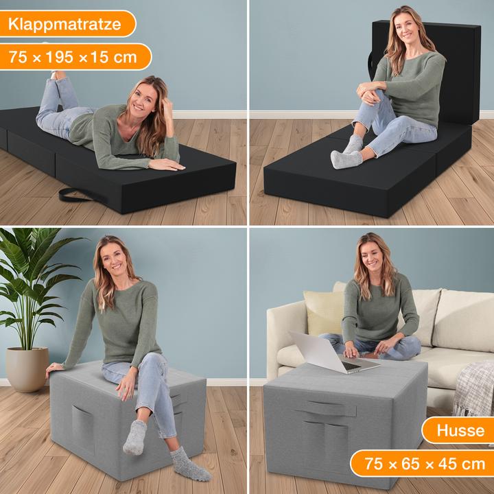 Actual product image Bestschlaf Folding mattress incl. cover & transport bag (75 x 195 cm, Foam core)
