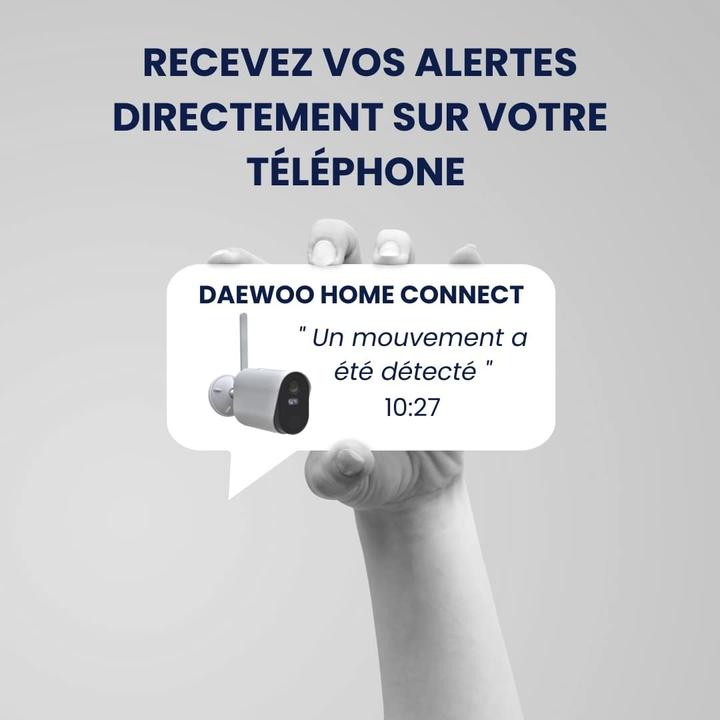 Image du produit Daewoo Alarme sans fil compatible animaux, wifi/GSM, sirène extérieure, 2 caméras, Alexa et Google Home
