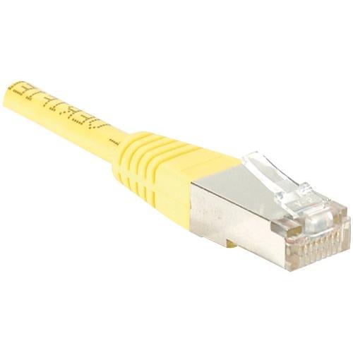 Exertis Connect Patchkabel F/UTP, CAT.6, gelb, 3.0 m Patchkabel mit besonders schmalem Knickschutz (F/UTP, CAT6, 3 m), N...