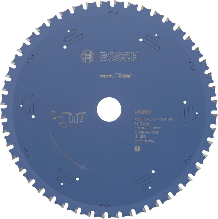 Actual product image Bosch Professional Zubehör Circular saw blade Expert for Steel, 230 x 25.4 x 2.0 mm, 48