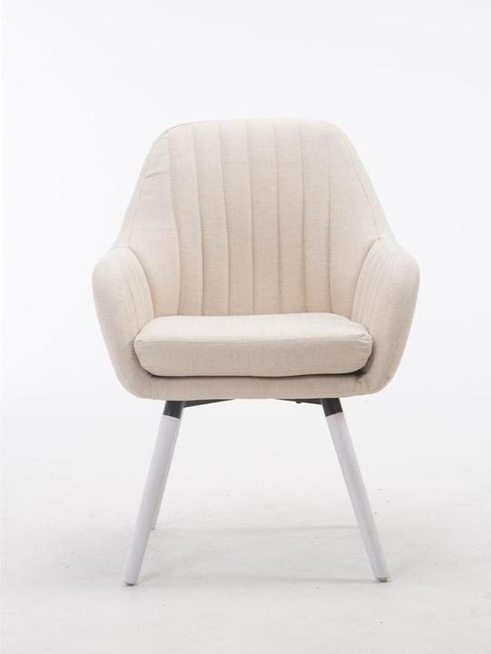 Produktbild Swisshandel24 Stuhl Florian Stoff Weiss, creme