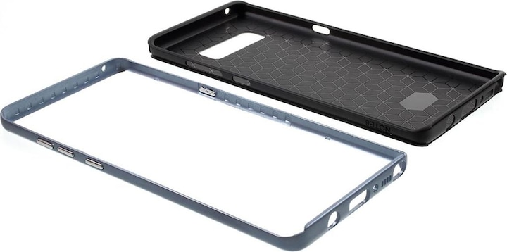 Produktbild König Design Hybrid Silikon Handy Hülle für Huawei P10 Lite Case Cover Tasche Bumper Blau Neu (Huawei P10 Lite)