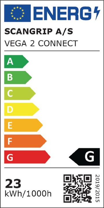 Energy Label Scangrip Vega 2 Connect (2000 lm)