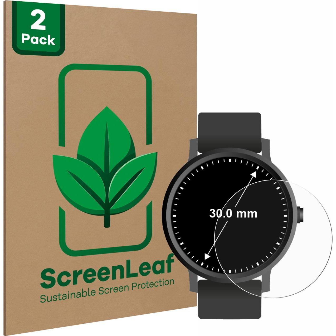 ScreenLeaf Schutzfolie nachhaltiger Displayschutz Displayschutzfolie Folie Klar Transparent, Smartwatch Schutzfolie, Tra...