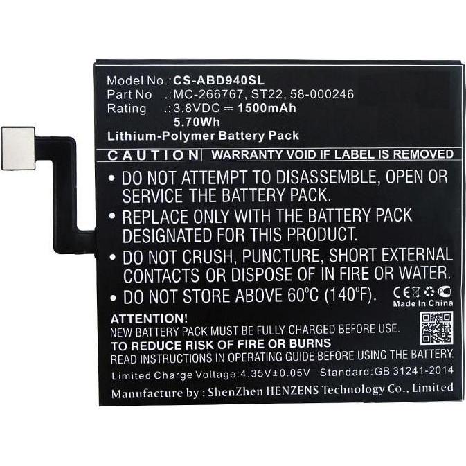 Thumbnail - CoreParts Battery for Amazon Tablet (1500 mAh), Notebook Akku, Schwarz