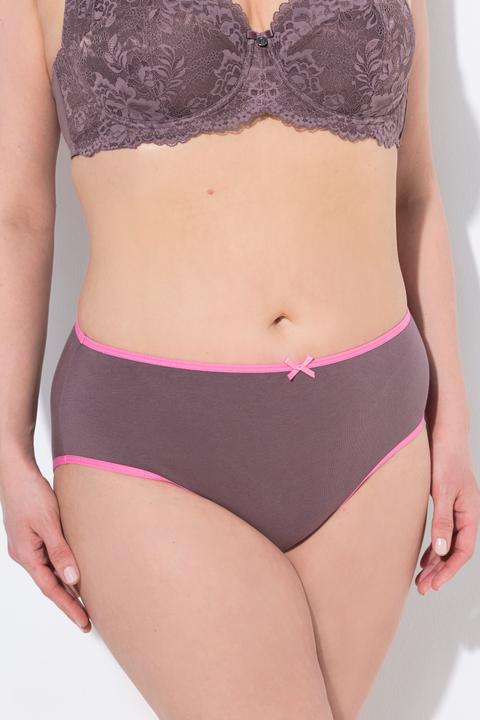 Image du produit Ulla Popken Culottes midi, liseré de couleur - lot de 5 (46, 48, Pack de 5)