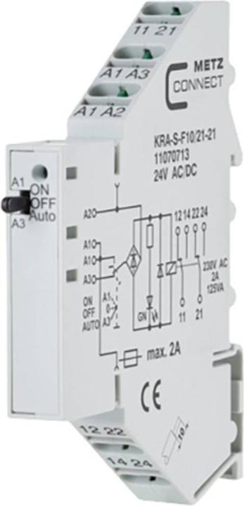 Actual product image Metz Connect KRA-S-F10/21-21 Power Relay Gray
