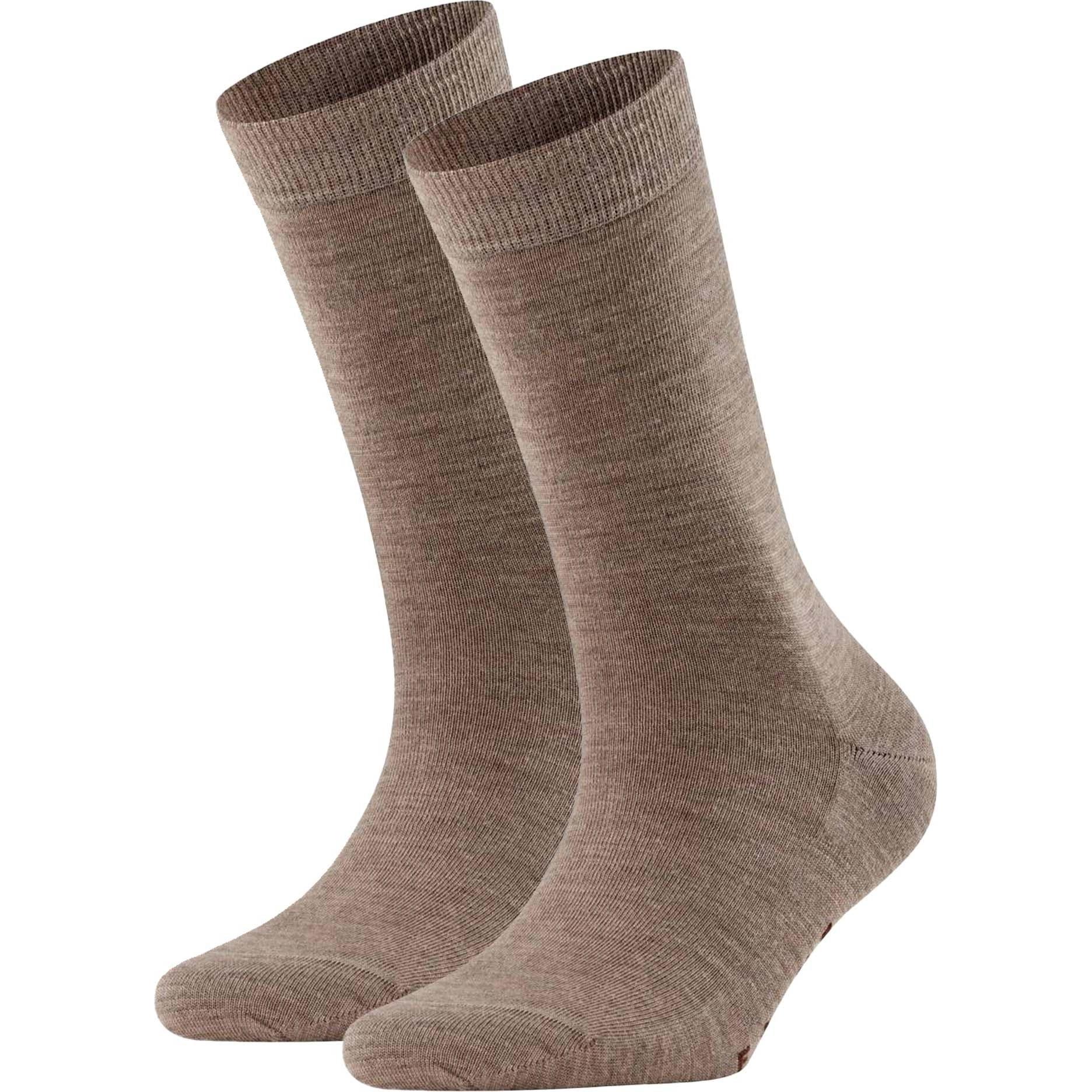Falke, Damen, Socken, Softmerino SO, Braun, (2er Pack, 41 - 42)