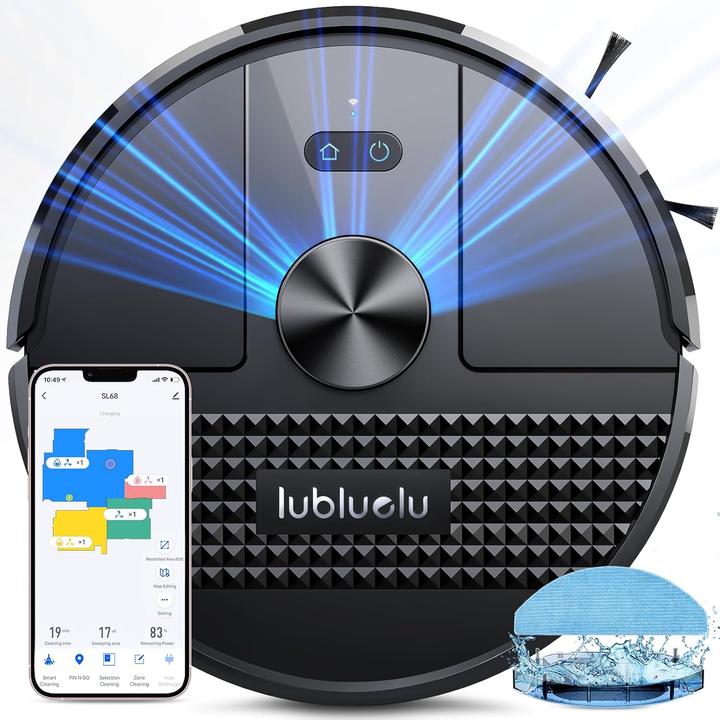 Lubluelu Saugroboter SL68 mit Wischfunktion und Lasernavigation (Wischroboter)