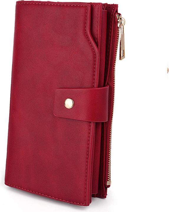 Produktbild Only-Bags.Store Brieftasche RFID-Blockierung Grosse Kapazität Vegan Leder Clutch Wallet 21 Card Slots Holder