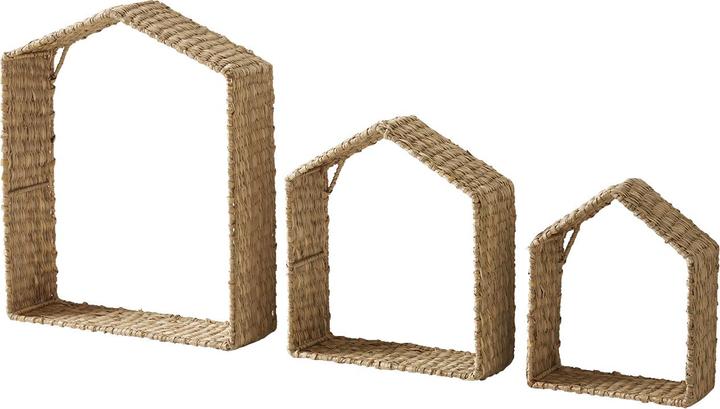 Actual product image Vertbaudet Set of 3 children's room decorative shelves HAUS seagrass