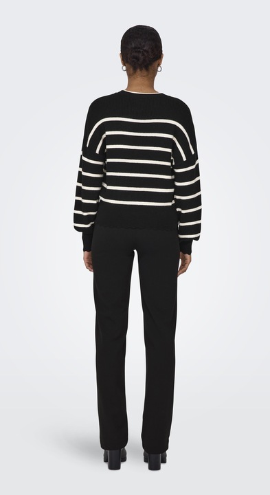 Actual product image Only Round neck balloon sleeve jumper knitted jumper (L)
