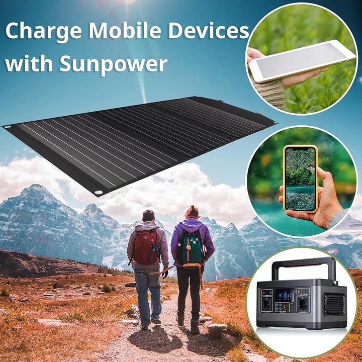 Actual product image Bresser Mobile solar charger 90 Watt with USB and DC output (90 W)