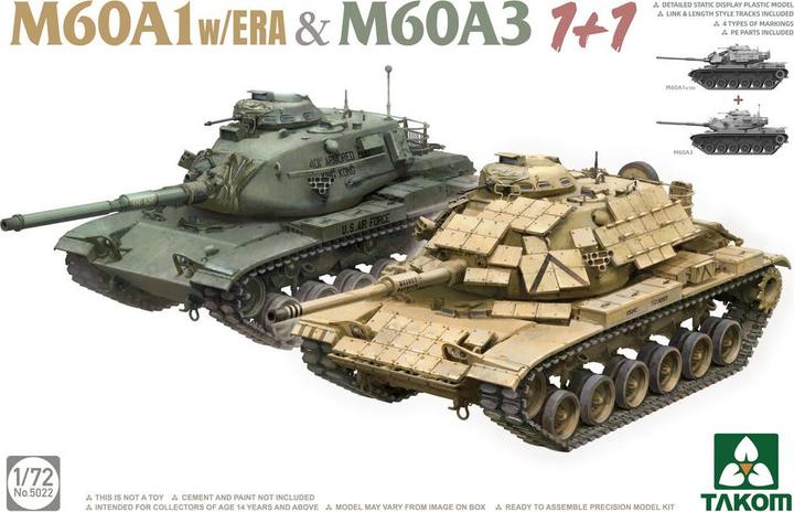 Immagine prodotto Takom M60A1 c/ERA e M60A3 1+1