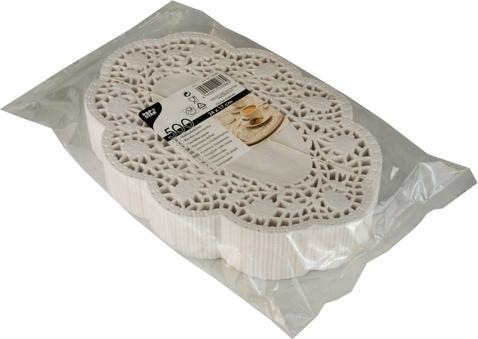 Produktbild Papstar Mokkadeckchen ovalweiss