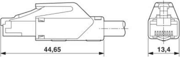 Produktbild Phoenix Contact VS-IP20-IP20-94C-LI/2,0 1412859 Netzwerkkabel