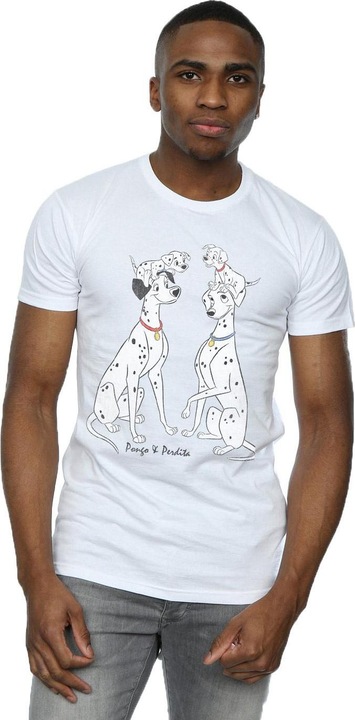 Actual product image 101 Dalmatians Mens Pongo And Perdita Cotton T-Shirt (S)