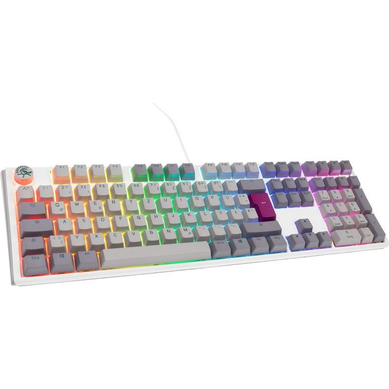 Ducky One 3 Mist Grey Gaming Tastatur, RGB LED - MX-Speed-Silver (DE, Kabelgebunden), Tastatur, Grau