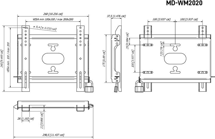 Produktbild iiyama Dis public Mount-D MD-WM2020 (Wand, 50 kg)