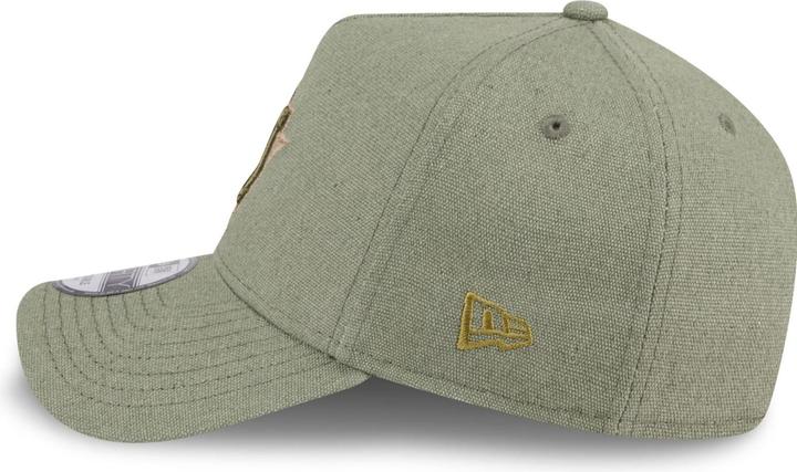 Produktbild New Era A-Frame Trucker Leinen Cap - Houston Astros oliv (One Size)