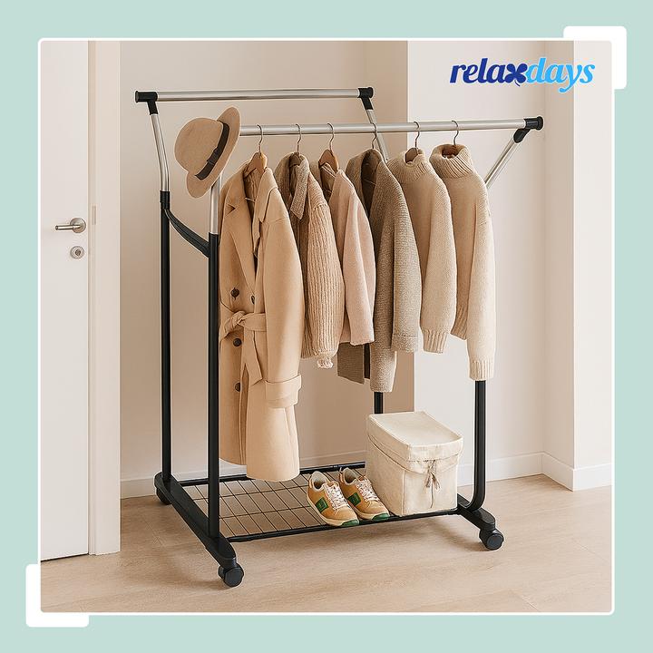 Produktbild Relaxdays Kleiderständer 2 Stangen
