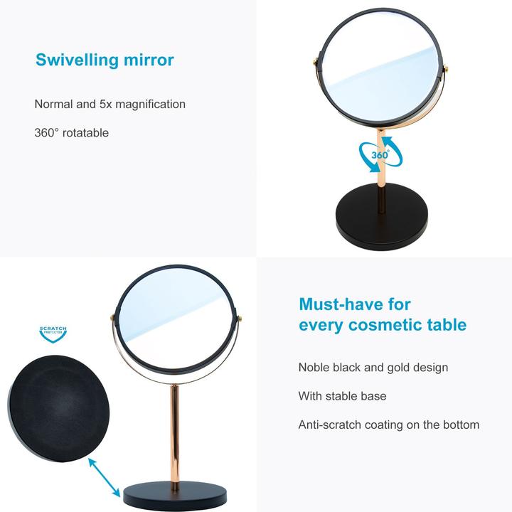 Actual product image Intirilife Make-up table mirror with anti-scratch coating