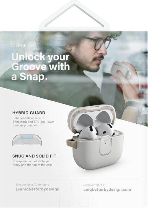 Actual product image Uniq Case Clyde for AirPods 4 Lock Case orange (Charging case cover)