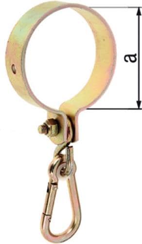 Image du produit GAH 207519 Collier de balançoire pour rondins galvanisé jaune Collier-Ø 120 mm