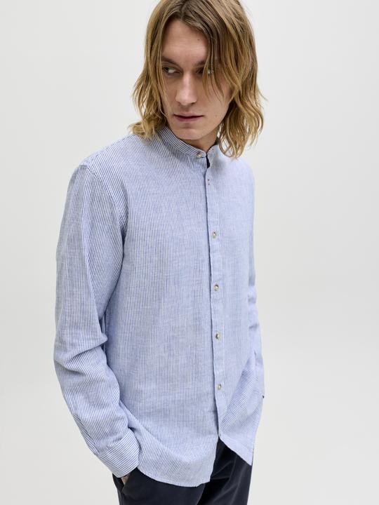 Actual product image Jack & Jones Jjesummer Linen Blend Band Shirt L/S Sn (XXL)