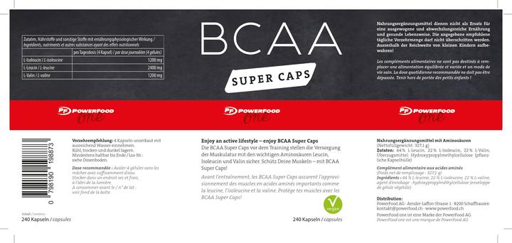 Nährwerte und Zutaten PowerFood One Bcaa (1 Stück, Kapseln, 389 g)