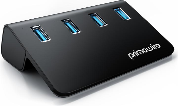 Produktbild Primewire 4 Port USB 3.2 Gen.1 Hub Aktiv, Verteiler mit Netzteil, USB 3.0 Datenhub Super Speed bis zu 5 Gbit/s (USB-A, 4 Ports)