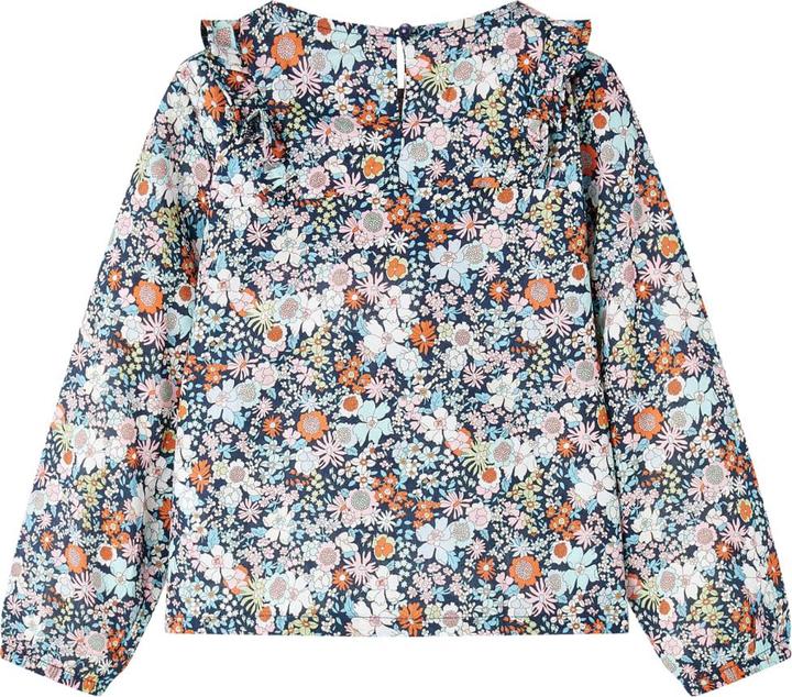 Produktbild vidaXL Kinder-Langarmbluse Dunkelblau 104,Material: 100 (104)